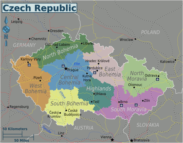 map of Czech Republic